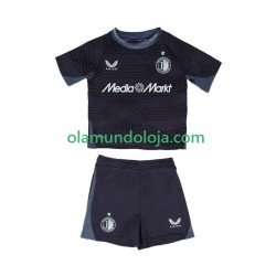 Camisola Feyenoord Rotterdam Criança Equipamento Segundo 2025-2026 Manga Curta